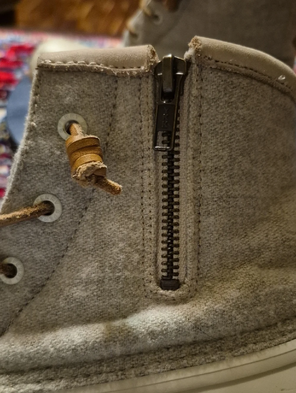 Sperry  Saltwater cream&gray Duck Boots. EC. 3M Thinsulate Womens Sz 10.(#2015S)